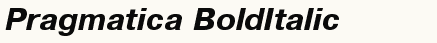 font шрифт Pragmatica BoldItalic