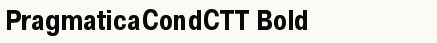 font шрифт PragmaticaCondCTT Bold