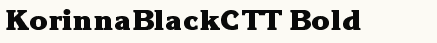 font шрифт KorinnaBlackCTT Bold