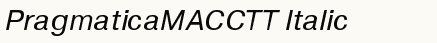 font шрифт PragmaticaMACCTT Italic