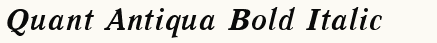 font шрифт Quant Antiqua Bold Italic:001.001