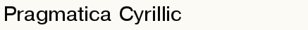 font шрифт Pragmatica Cyrillic