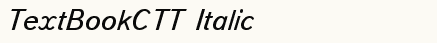 font шрифт TextBookCTT Italic