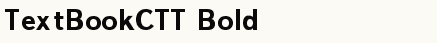 font шрифт TextBookCTT Bold