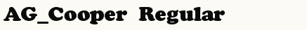font шрифт AG_Cooper