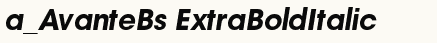 font шрифт a_AvanteBs ExtraBoldItalic