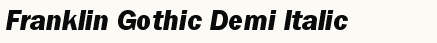 font шрифт Franklin Gothic Demi Italic