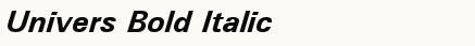 font шрифт Univers Bold Italic