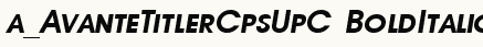 font шрифт a_AvanteTitlerCpsUpC BoldItalic