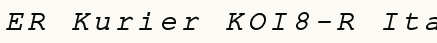 font шрифт ER Kurier KOI8-R Italic