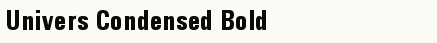 font шрифт Univers Condensed Bold