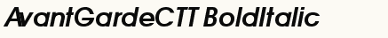 font шрифт AvantGardeCTT BoldItalic