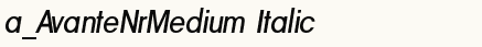 font шрифт a_AvanteNrMedium Italic