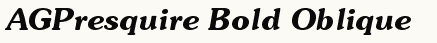 font шрифт AGPresquire Bold Oblique