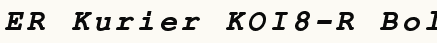 font шрифт ER Kurier KOI8-R Bold Italic