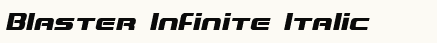 font шрифт Blaster Infinite Italic