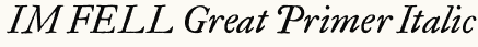 font шрифт IM FELL Great Primer Italic