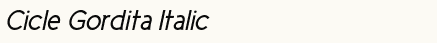 font шрифт Cicle Gordita Italic