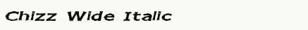 font шрифт Chizz Wide Italic