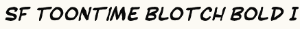 font шрифт SF Toontime Blotch Bold Italic