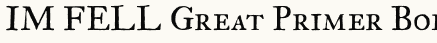 font шрифт IM FELL Great Primer Roman SC