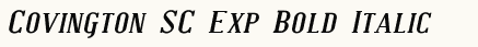 font шрифт Covington SC Exp Bold Italic
