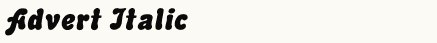 font шрифт Advert Italic