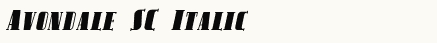 font шрифт Avondale SC Italic