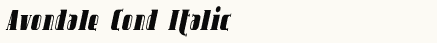 font шрифт Avondale Cond Italic