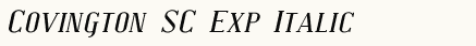 font шрифт Covington SC Exp Italic
