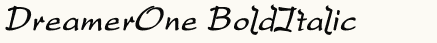 font шрифт DreamerOne Bold Italic