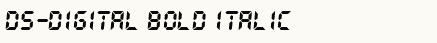 font шрифт DS-Digital Bold Italic