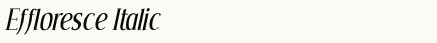 font шрифт Effloresce Italic