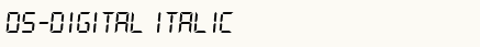 font шрифт DS-Digital Italic