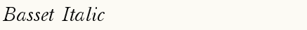 font шрифт Basset Italic