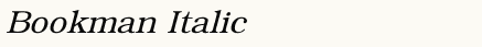 font шрифт Bookman Italic