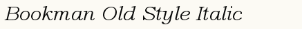 font шрифт Bookman Old Style Italic