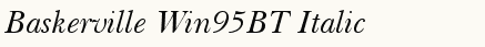 font шрифт Baskerville Italic Win95BT
