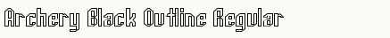 font шрифт Archery Black Outline
