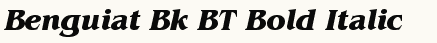 font шрифт Benguiat Bold Italic BT