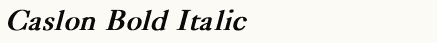font шрифт Caslon Bold Italic