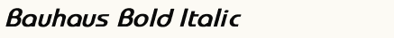 font шрифт Bauhaus Bold Italic