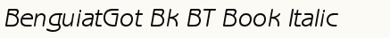 font шрифт Benguiat Gothic Book Italic BT
