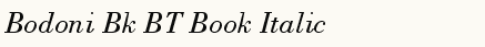 font шрифт Bodoni Bk BT Book Italic