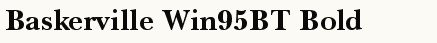 font шрифт Baskerville Bold Win95BT