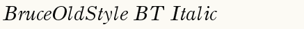font шрифт BruceOldStyle BT Italic