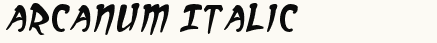 font шрифт Arcanum Italic