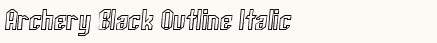 font шрифт Archery Black Outline Italic