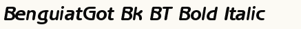 font шрифт Benguiat Gothic Bold Italic BT