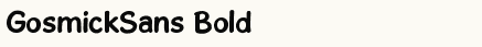font шрифт GosmickSansBold